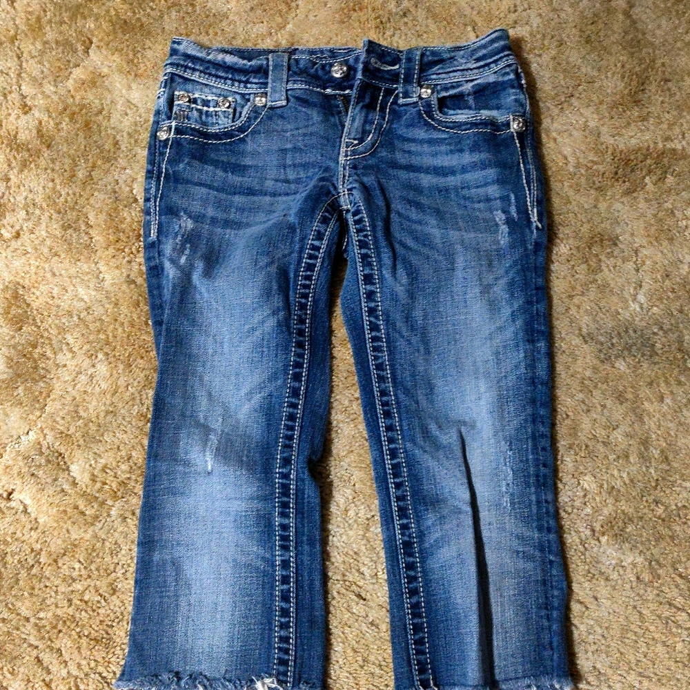 Miss me size 25 jeans turned into capris